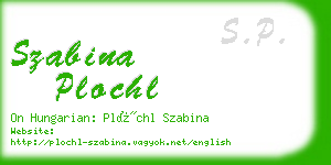 szabina plochl business card